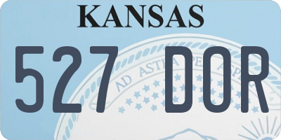 KS license plate 527DOR