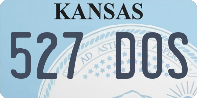 KS license plate 527DOS