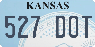 KS license plate 527DOT