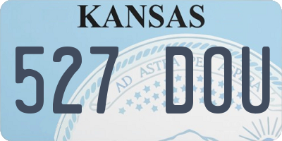 KS license plate 527DOU
