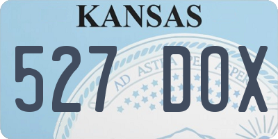 KS license plate 527DOX