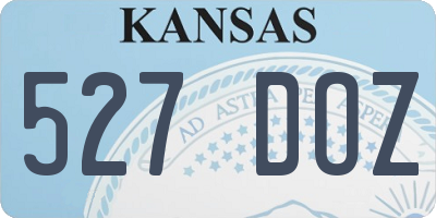 KS license plate 527DOZ