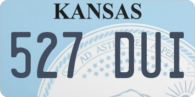 KS license plate 527DUI