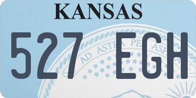 KS license plate 527EGH