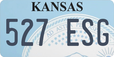 KS license plate 527ESG