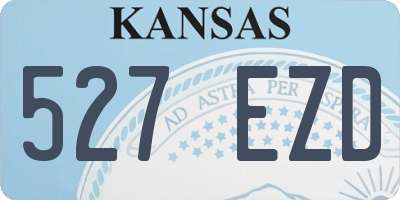 KS license plate 527EZD