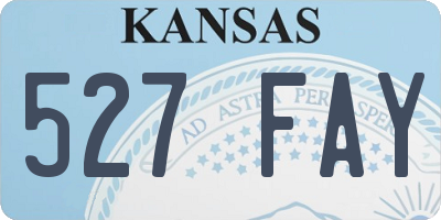 KS license plate 527FAY