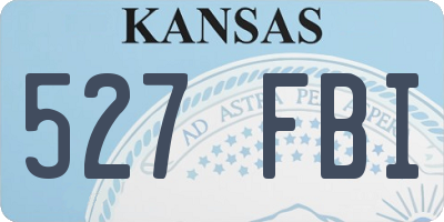 KS license plate 527FBI