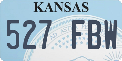 KS license plate 527FBW