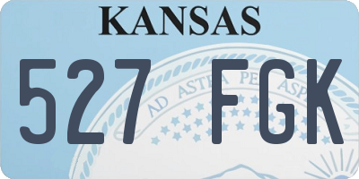KS license plate 527FGK