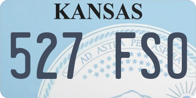 KS license plate 527FSO