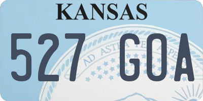 KS license plate 527GOA