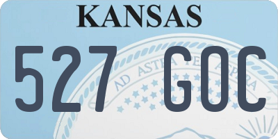 KS license plate 527GOC