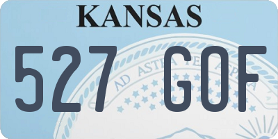 KS license plate 527GOF
