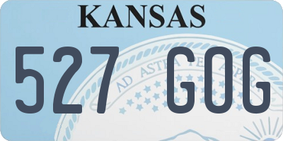 KS license plate 527GOG