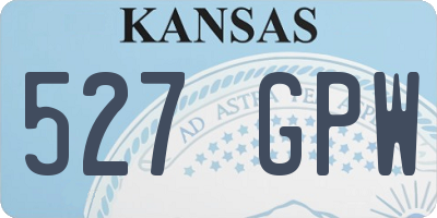 KS license plate 527GPW