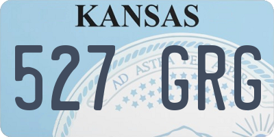 KS license plate 527GRG