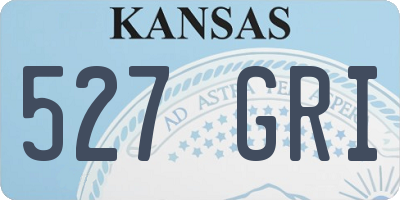 KS license plate 527GRI