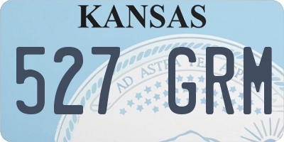 KS license plate 527GRM