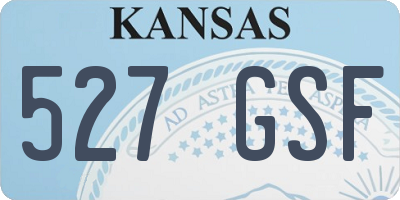 KS license plate 527GSF