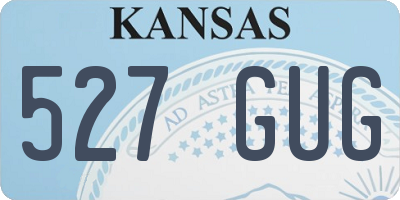 KS license plate 527GUG