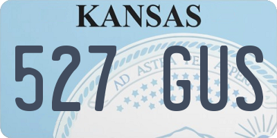KS license plate 527GUS