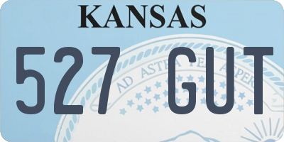 KS license plate 527GUT