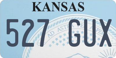 KS license plate 527GUX