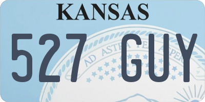 KS license plate 527GUY