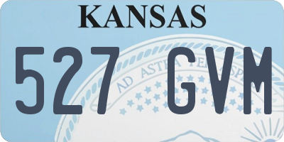 KS license plate 527GVM