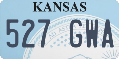 KS license plate 527GWA