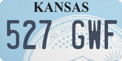 KS license plate 527GWF