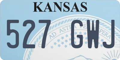 KS license plate 527GWJ