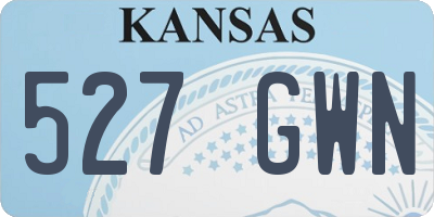 KS license plate 527GWN