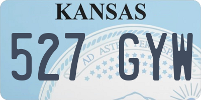 KS license plate 527GYW