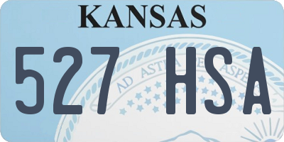 KS license plate 527HSA
