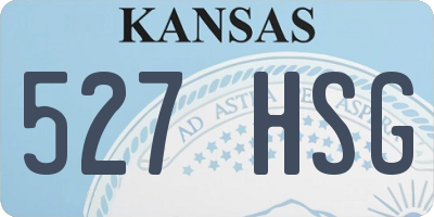 KS license plate 527HSG