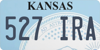 KS license plate 527IRA