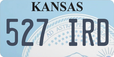 KS license plate 527IRD