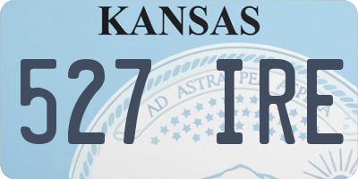 KS license plate 527IRE