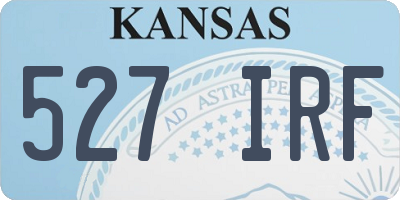 KS license plate 527IRF