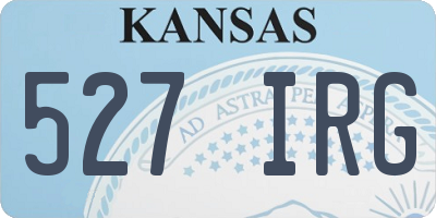 KS license plate 527IRG