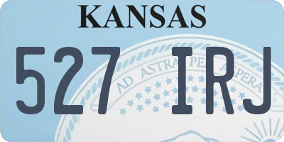 KS license plate 527IRJ
