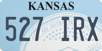 KS license plate 527IRX