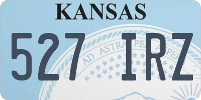 KS license plate 527IRZ