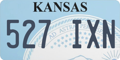 KS license plate 527IXN
