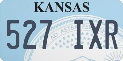 KS license plate 527IXR