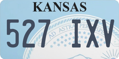 KS license plate 527IXV