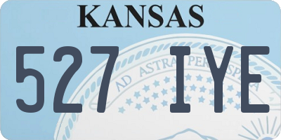 KS license plate 527IYE