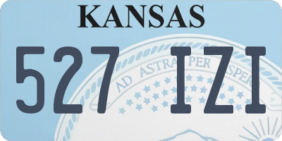 KS license plate 527IZI